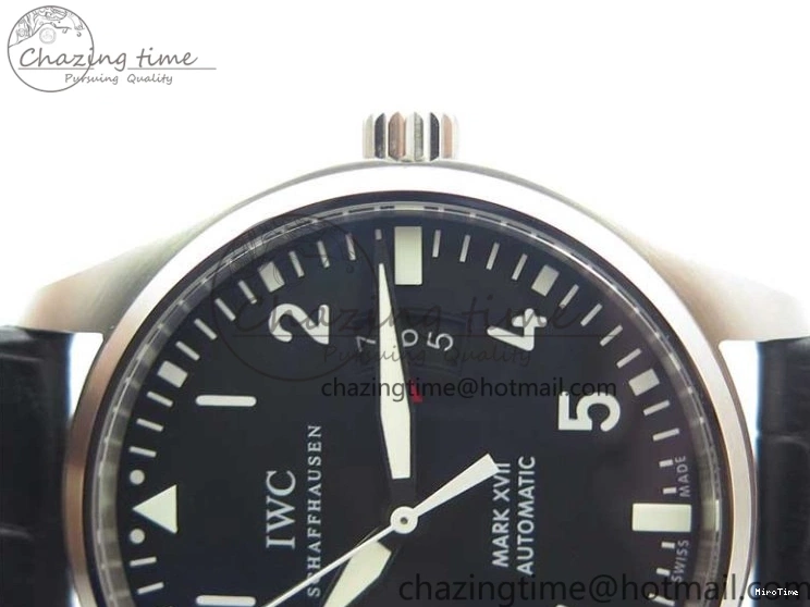 MIROTIME 0723 Affordable Mark XVII IW326501 FKF 1:1 Best Edition Black Dial on Black Leather Strap 7131